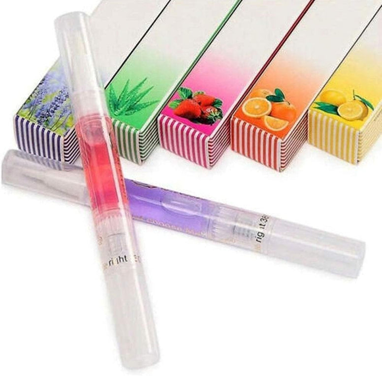 Pinpai Cuticle Oil Pens Cuticle Revitalizer Oil Pen Set Kit Nail Art Gel Polish Nutrition Oil Pen Manicure Pedicure Tool Tips Pack of 5