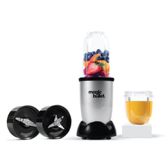 Magic Bullet Magic Bullet, 4 Piece Accessories, Multi-Function High-Speed Blender, Silver, MB1002