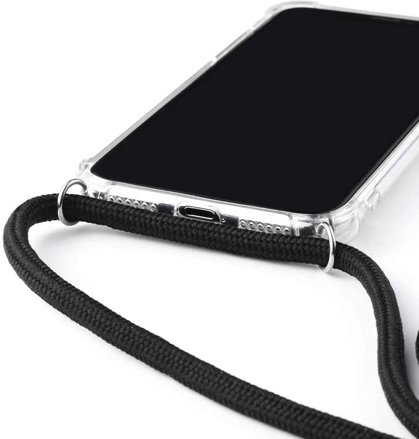 ELECDON- Cases Cover with Lanyard Strap Cord Chain for iPhone 12 Pro Case, Mobile Phone Crossbody Necklace Stylish Hang Holder for iPhone 12/12 Pro Easy to Carry Crossbody Phone Bumper