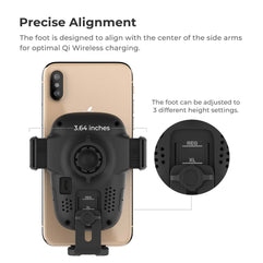 Iottie Wireless Car Charger Auto Sense Qi Charging Automatic Clamping Cd + Air Vent Combo Phone Mount For Iphone, Samsung Galaxy, Huawei, Lg, Smartphones