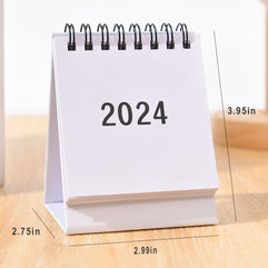 Small Desk Calendar 2023-2024, Mini Desk Calendar from Jul. 2023 - Dec. 2024 for Planning Organizing Daily Scheduler, Small Calendar 2024 for Home Office School (white)