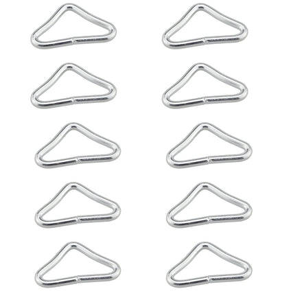 DGZZI Trampoline Triangle Buckle 10PCS Galvanize Trampoline Mat Triangle Ring, V- Rings for Trampoline Replacement Parts Bag Trampoline Mat Craft, Triangle Ring Buckle