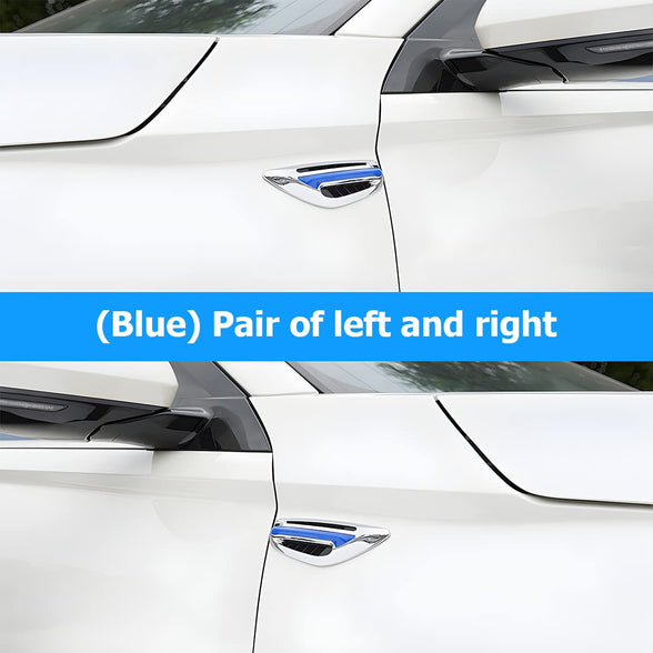 zipelo 2PCS A Pair Hood Vents for Cars, Auto Air Flow Fender Side Vent Decoration Sticker, Vehicle Blade Fender Side Marker, Universal Automotive Hood Simulation Air Vent Trim for SUV Truck (Blue)