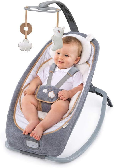 Ingenuity Boutique Collection™ Rocking Seat™ - Bella Teddy™, Piece Of 1 - 0 - 36 months - -point harness and slip-resistant feet - Lightweight Rocker - Rocking chair for Baby