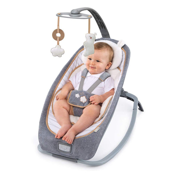 Ingenuity Boutique Collection™ Rocking Seat™ - Bella Teddy™, Piece Of 1 - 0 - 36 months - -point harness and slip-resistant feet - Lightweight Rocker - Rocking chair for Baby