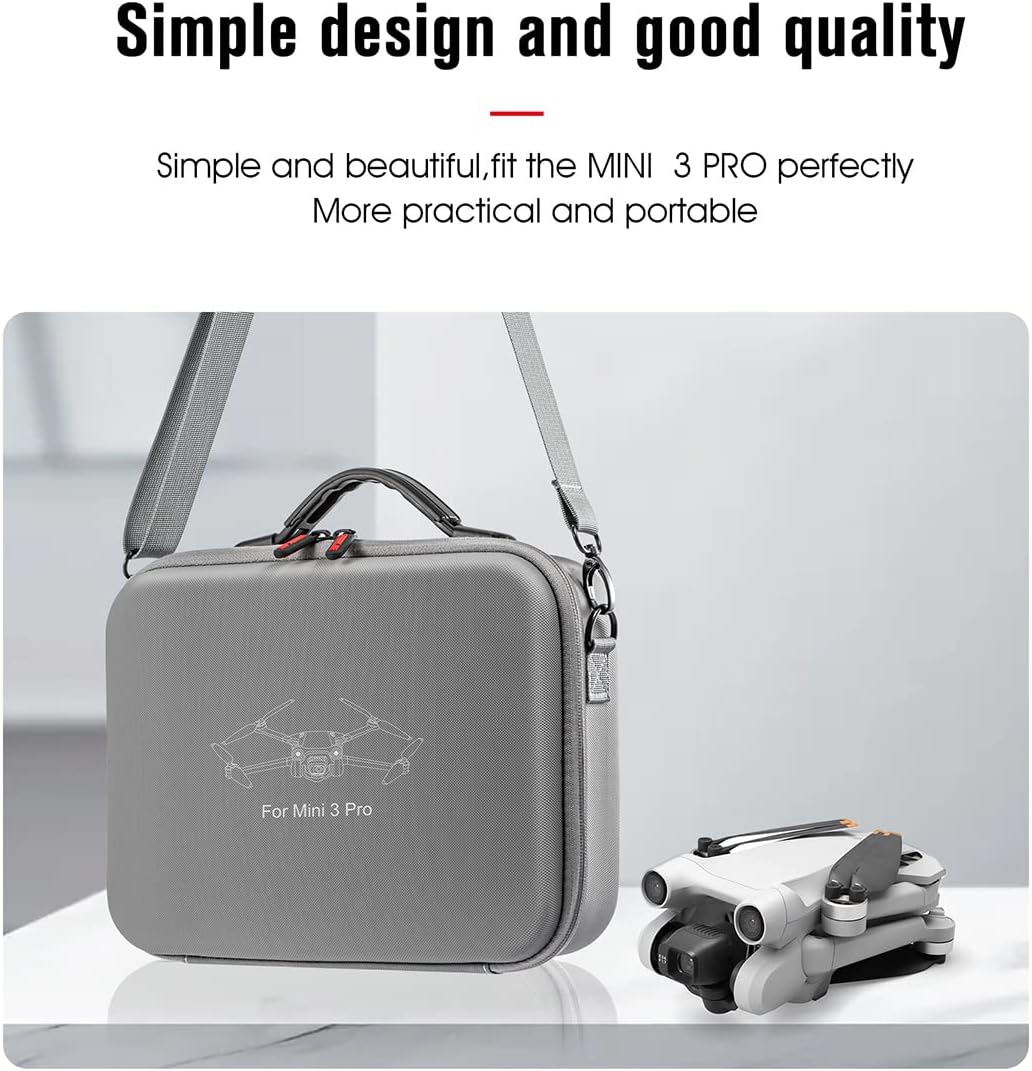 Supfoto Carrying Case for DJI Mini 3/Mini 3 Pro Storage Bag Hard Shell Travel Case Compatible with DJI Mini 3/Mini 3 Pro Drone and Accessories with Shoulder Strap