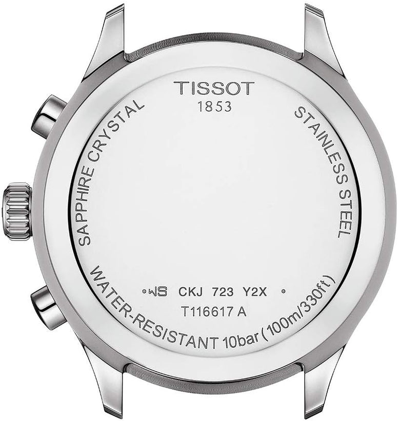 Tissot mens Tissot Chrono XL Stainless Steel Casual Watch Brown T1166171609100, Brown, Quartz Movement