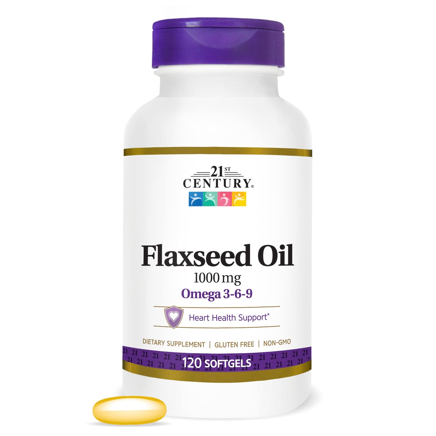 21st Century Flaxseed Oil Mg Softgels - 120 Count Multi