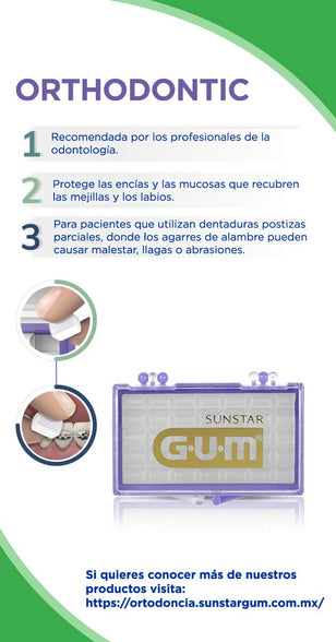 Gum Orthodontic Transparent Wax - Mint Flavoured - With Vitamin E & Aloe - Prevent painful ulceration -relieve irritations on cheeks & gums - Pre-cut pieces for hygienic application-Mirror included