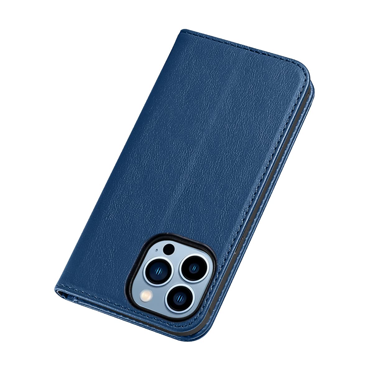 LANJLM Wallet Case for iPhone 15 Plus Phone Cases Premium Leather PU Flip Cover Magnetic Shockproof Closure Book Design with Kickstand Feature & Card Slots iPhone 15 Plus(6.7") Case - Blue