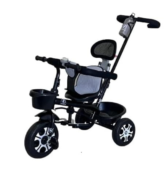 NTECH Kids Tricycles For 1 To 6 Years Old Baby Trike Kid's Ride On Tricycle With Push Bar 3 Wheels Bike For Boys and Girls 3 Wheels Toddler Tricycle (Black.)