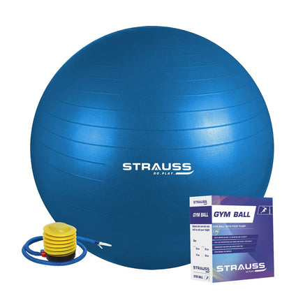 Strauss Anti Burst Gym Ball With Foot Pump 65 cm