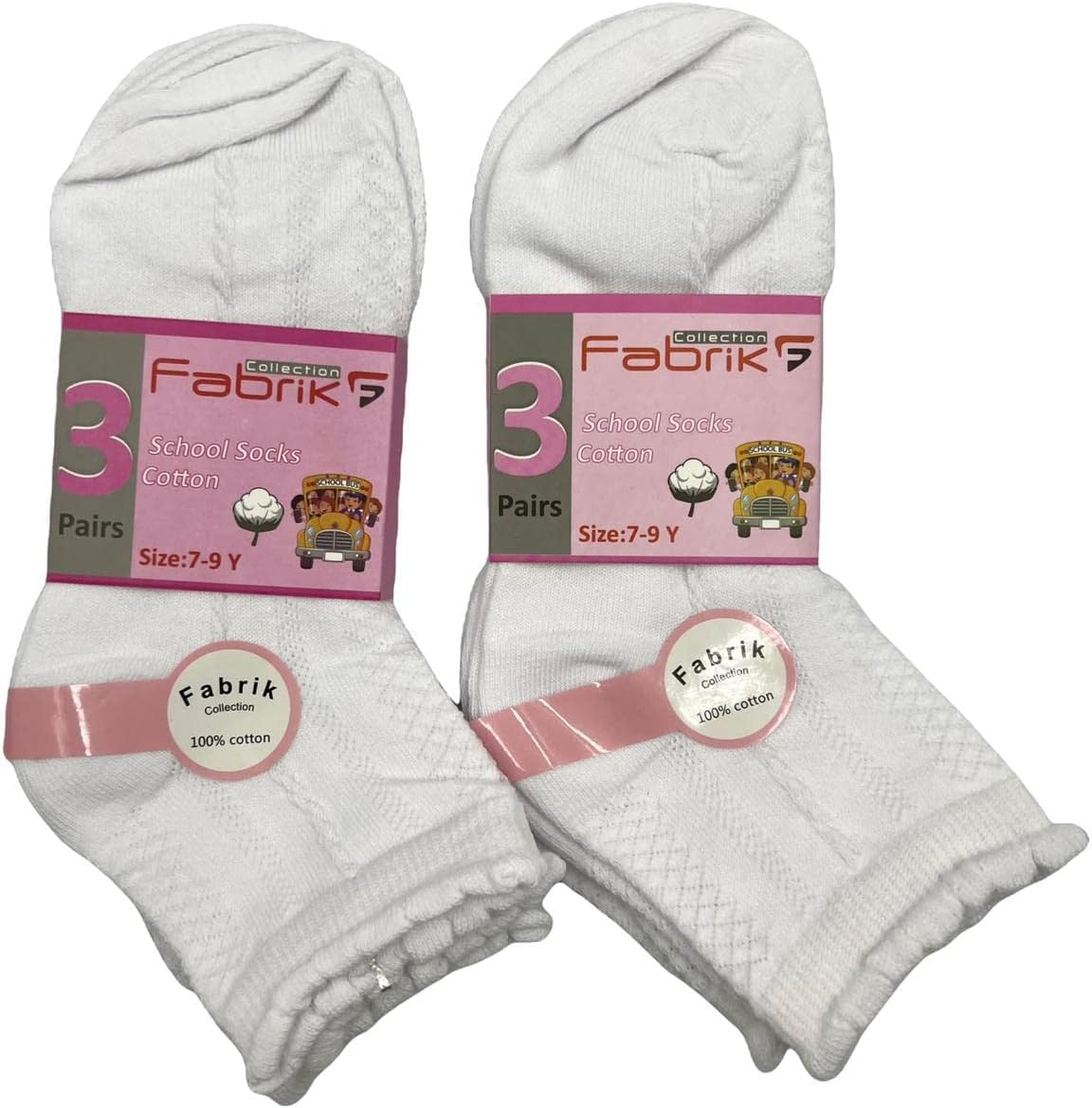 EveryOne Girls School Socks Cotton White,set Of 12 Pair