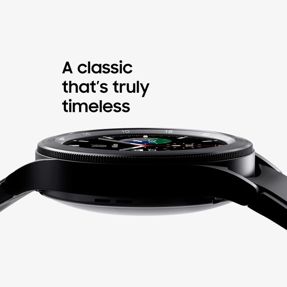 Samsung Galaxy Watch4 Classic Smart Watch SM-R880, Rotating Bezel, Health Monitoring, Fitness Tracker, 4G, 42mm, Black (UK Version), Bluetooth