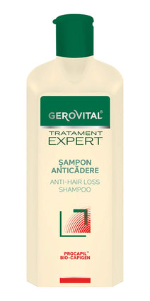 Anti-Hair Loss Shampoo, Significantly Reduces Hair Loss and Stimulates Its Growth, for a Stronger and Thicker Hair, 400 ml, Gerovital Tratament Expert