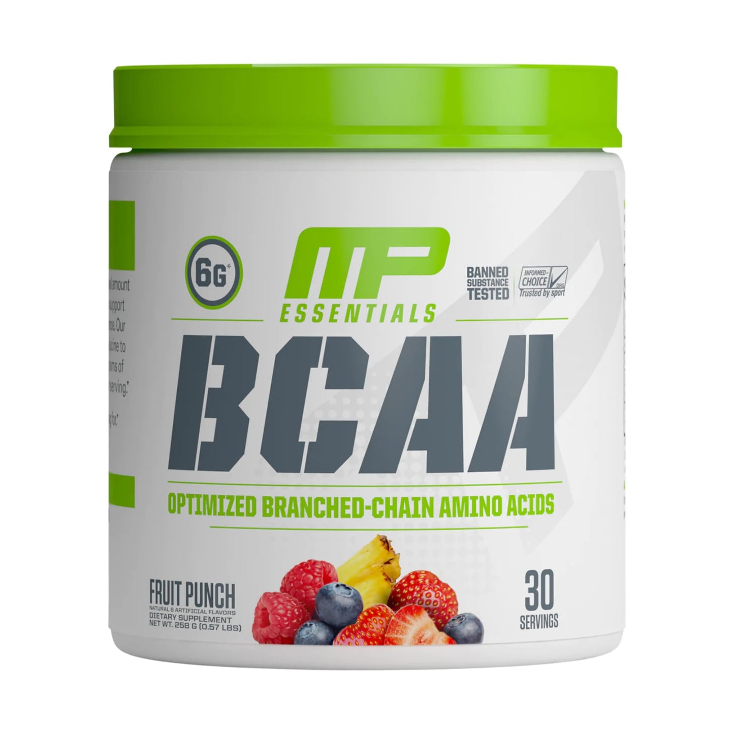 MusclePharm Essentials BCAA, Fruit Punch - 30 Servings