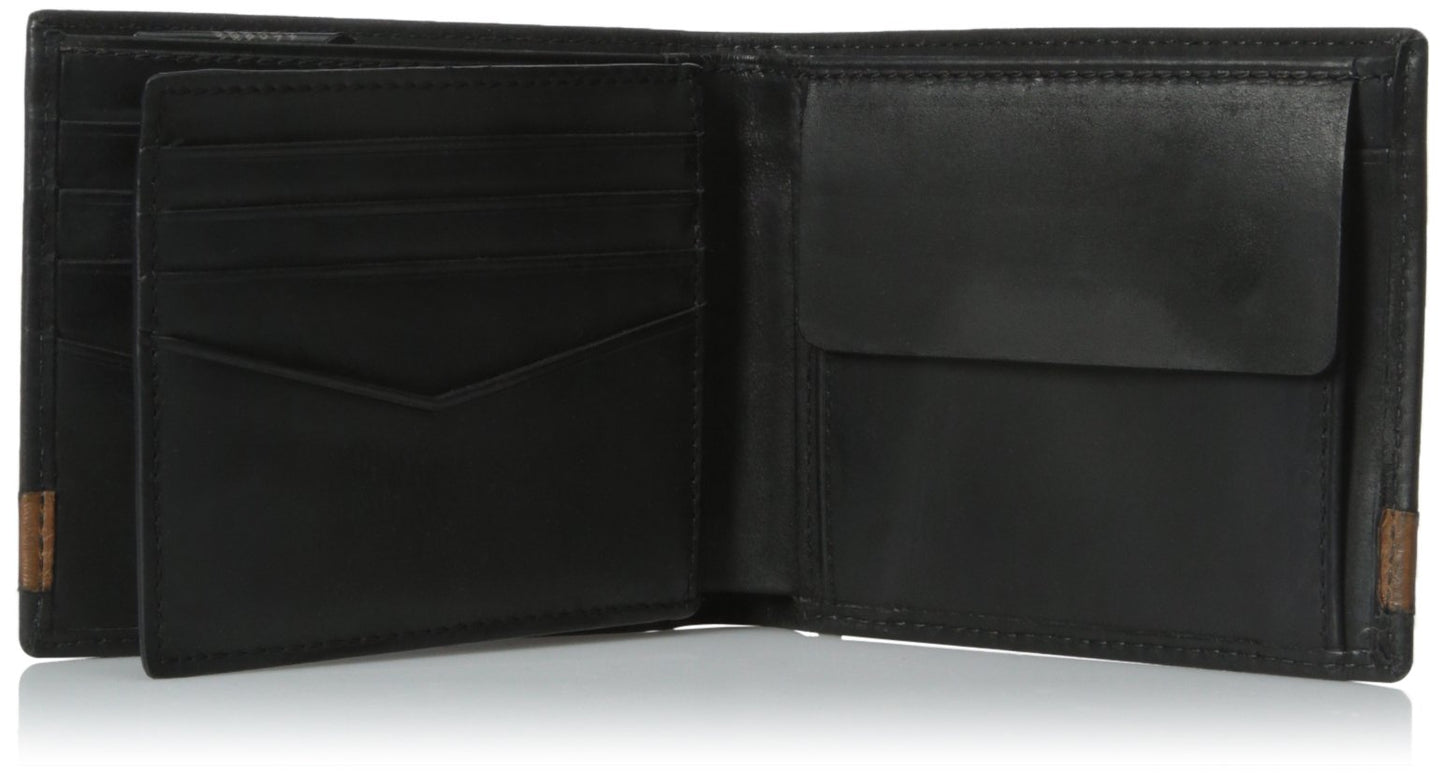 Fossil Men's Neel Leather Large Coin Pocket Bifold Wallet, One size