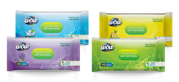 Wow Antibacterial Multi Surface Cleaning Wipes For Effective Germ Protection & Personal Hygiene (Kills 99.9% Of Bacteria), Pack Of 4