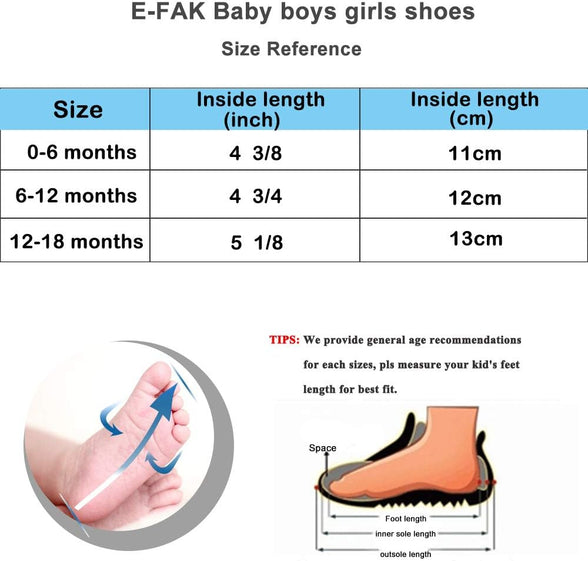 E-FAK Baby Boys Girls Shoes Soft PU Leather Infant Sneakers Rubber Sole Moccasins Oxford Loafers Toddler Walking Wedding Uniform Dress Shoes