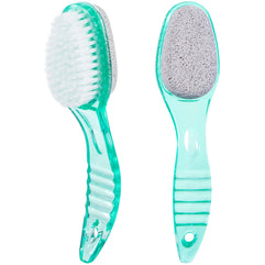 2 Pcs Foot Pumice Stone Brush with Handle 2 in 1, Ooloveminso Large Foot Scrubber Foot File Calluses Remove Suitable for Horniness Foot Spa, Foot Care Smooth Skin (Green)