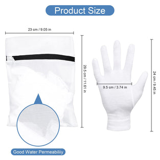 20 Pcs Moisturizing Gloves for Dry Hands Overnight, Selizo 10 Pairs White Cotton Gloves for Women Eczema, Hand Moisturizer Sleeping Spa Gloves for Dry Hands Eczema