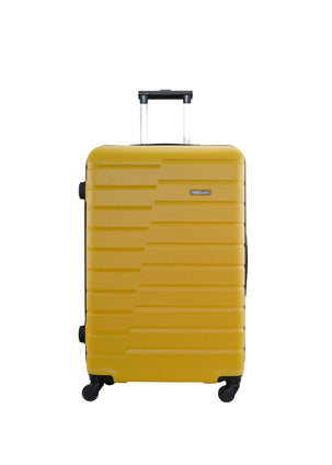 PARA JOHN Lightweight 1 Piece Single Size Abs Hard Side Large Checked Baggage Travel Luggage Trolley Bag Set With Lock For Men, Women, Unisex Hard Shell Strong Yellow