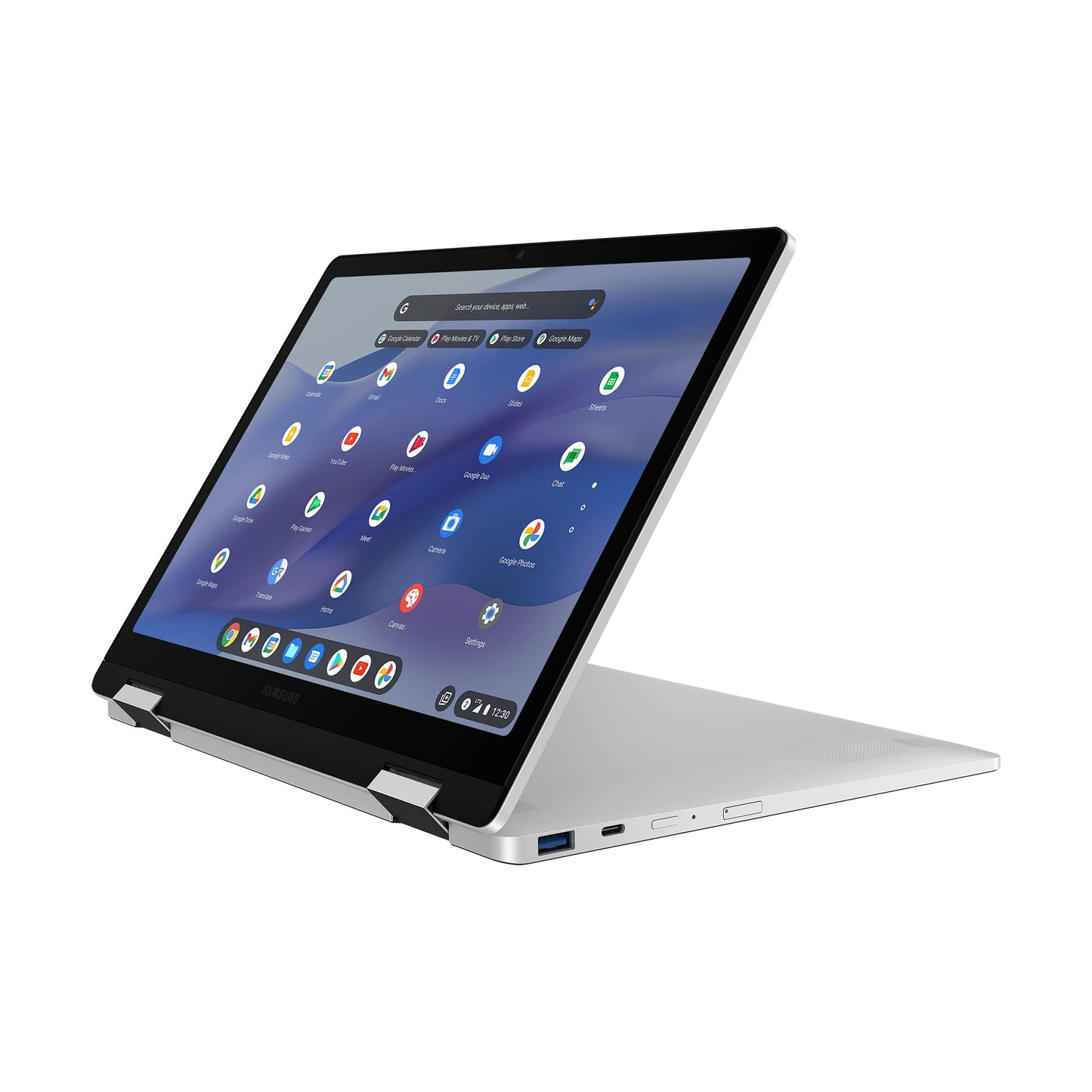 Samsung Galaxy Chromebook2 360 Laptop, 12.4 Inch, 4GB RAM, 64GB Storage, Celeron - Silver - Official