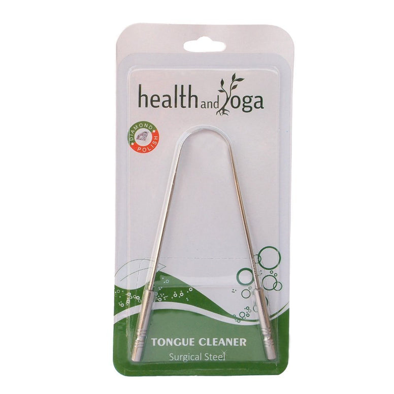 Healthandyoga SteloSwipe Sterilizable Surgical Grade Stainless Steel Tongue Cleaner Scraper - Single