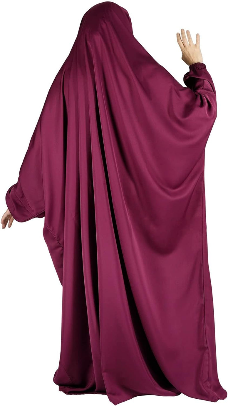 Islamic prayer dress women abaya - One piece muslim praying outfit hijab فستان ملابس صلاة للنساء - MODERN COMFORTABLE ELEGANT JILBAB - NIDA FABRIC - HANDMADE IN UAE.