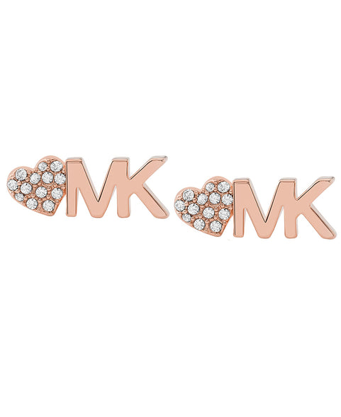 Michael Kors Stainless Steel Stud Earrings With Crystal Accents