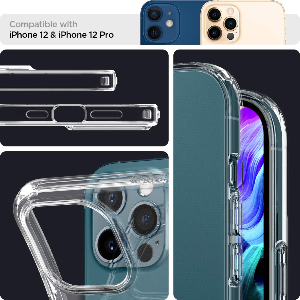 Spigen Liquid Crystal designed for iPhone 12 case and iPhone 12 PRO case cover (6.1 inch) - Crystal Clear