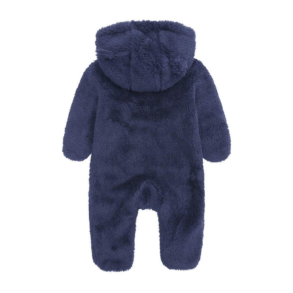 Newborn Baby Girl Boy Rompers Bear Ear Hooded Jumpsuit Fleece Snowsuit Long Sleeve Zipper Winter Coat Outfits 3-6 Months