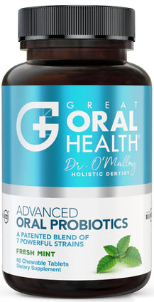 Chewable Oral Probiotics~Dentist Formulated 60 Tablet Bottle~Attack Bad Breath, Cavities And Gum Disease ~ Bad Breath Treatment ~Contains BLIS M18 and BLIS K12~Mint Flavor~83 Page eBook Included!