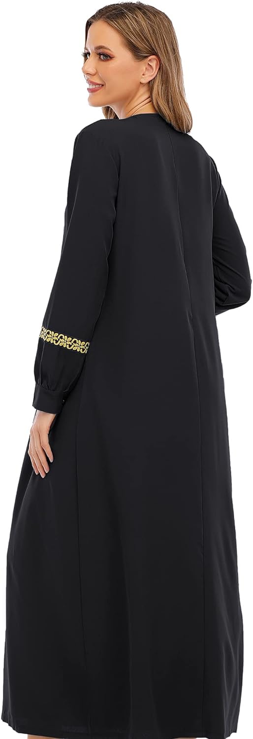 Abetteric womens Muslim Abaya Maxi Dress dresses