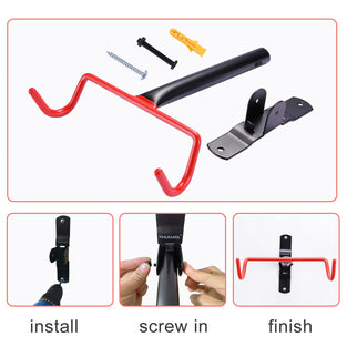 PHUNAYA Bike Hanger Wall Mount Bike Hook Horizontal Foldable Bicycle Holder Garage Bike Storage Bicycle Hoist Heavy Duty Screws