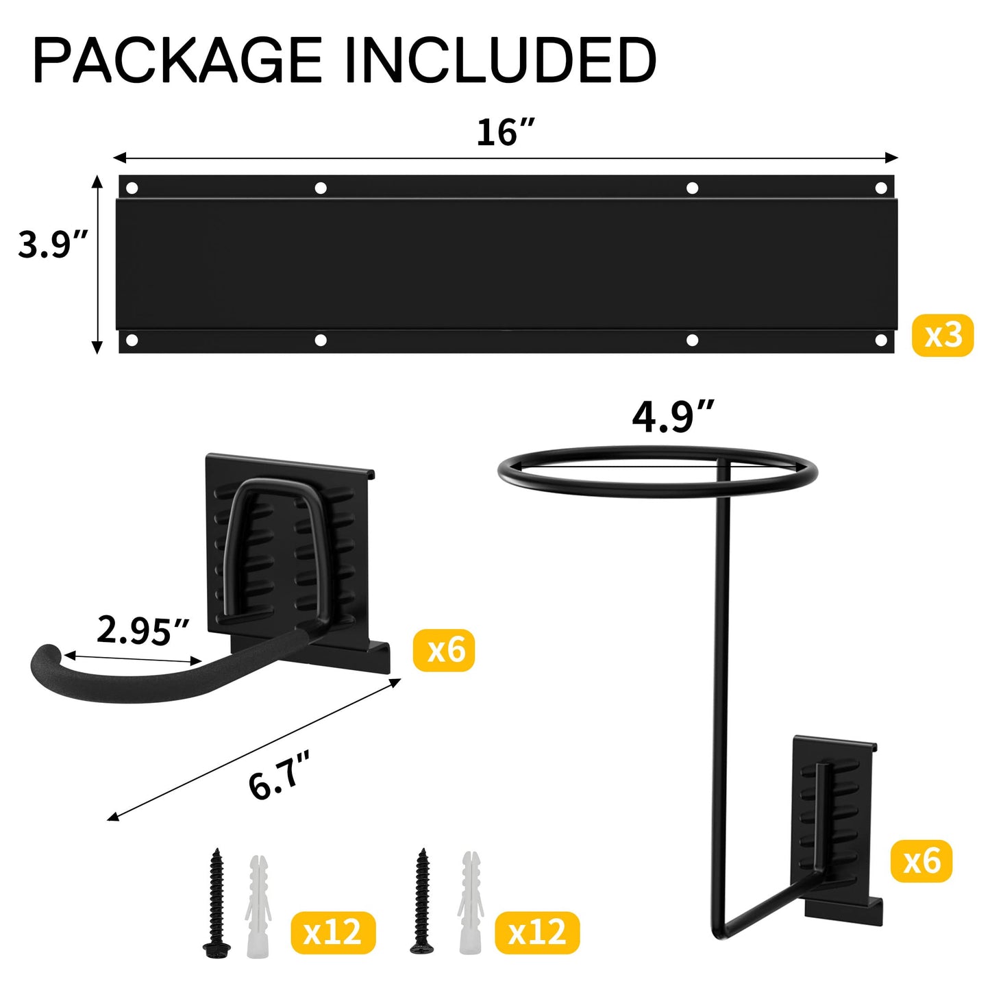 UNITEDPOWER Bike Storage Rack, Wall Mount Garage Holder for 6 Bicycle and Helmets, Heavy Duty Bike Storage for Home Space Saving，up to 300lbs