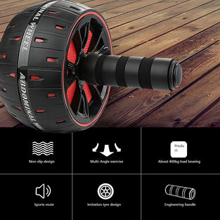 Fitness Ab Roller Wheel,Exercise Roller Wheel with Knee Pad for Abdominal & Core Strength Training, Exercise Wheels for Home Gym Fitness, Ab Machine with Knee Pad Accessories