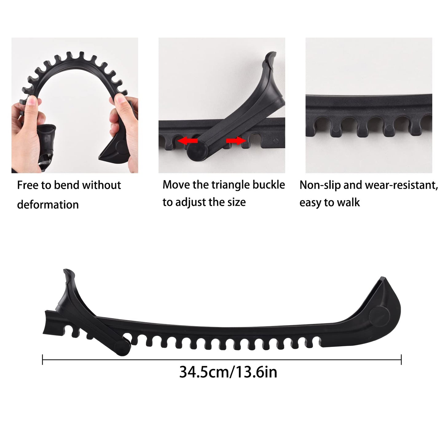 NANAOUS Ice Skate Guards Ice Skate Blade Covers Skate Blade Protector, 1 Pair of Adjustable Skate Guards for Hockey or Figure Skating