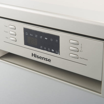 Hisense Dishwasher 14 Place Settings & 6 Programs With Eco Colour Silver Model - H14Ds -1 Years Full Warranty