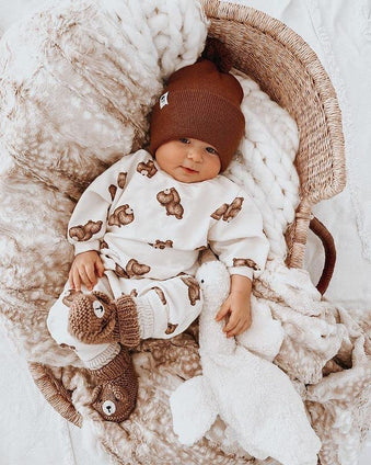 Ledy Champswiin 2pcs Winter Newborn Baby Boy Clothes Infant Dinosaur Print Outfit Ribbed Long Sleeve Tops Pants Set 0-3M
