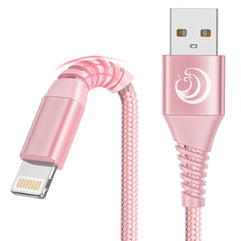 iPhone Charger Cable 2M 2Pack Fast Charger Lightning Cable MFi Certified iPhone Charging Cable Nylon Braided iPhone Cable Compatible with Phone 14 13 12 11 Pro Xr Xs Max 10 8 7Plus 6 SE -Pink