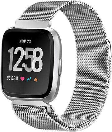MARGOUN Compatible with Fitbit Versa 3 / Versa 4 and Sense Bands for Women Men, Stainless Steel Metal Mesh Band Breathable Replacement Accessories Bracelet Smartwatch Strap with Magnet Lock
