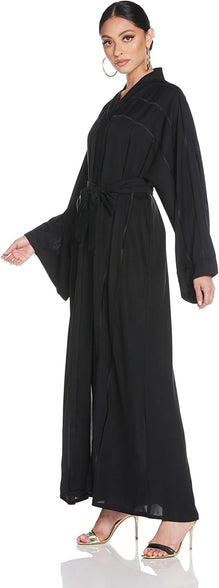 Nukhbaa Womens Premium Abaya Made With Fine Fabric, Comes With Matching Hijab AJ428A Abaya (pack of 5)