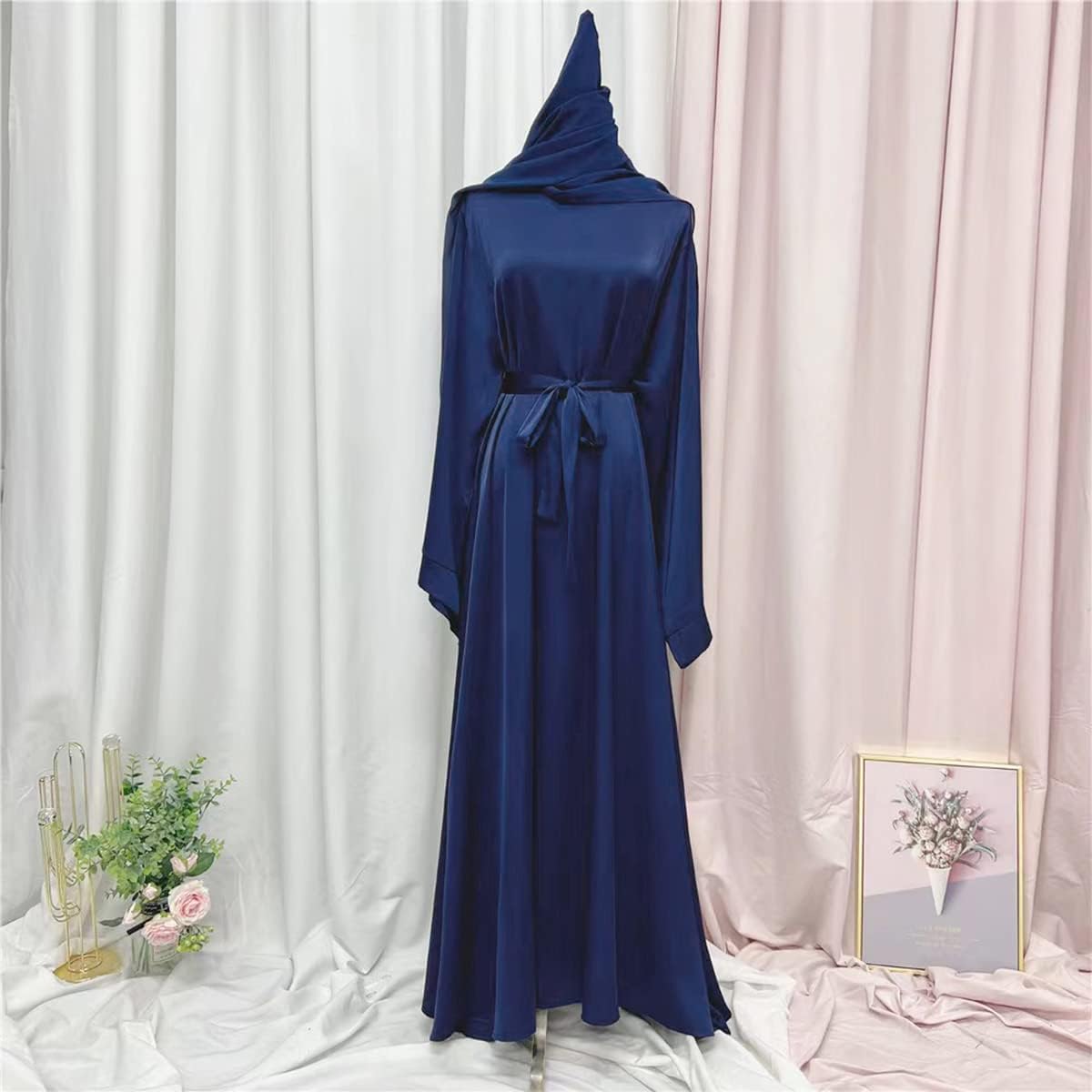 Abayas for Women Muslim Dress, Eid Ramadan Modest Prayer Clothes Islamic Arabic Kaftan Maxi Middle East Robe