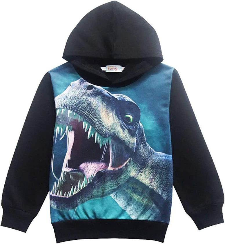Boys Sweatshirts Dinosaur Hoodie Tops Toddler Hooded T-Shirts Casual Hoodies Long Sleeve Outdoor Outfit     3 years