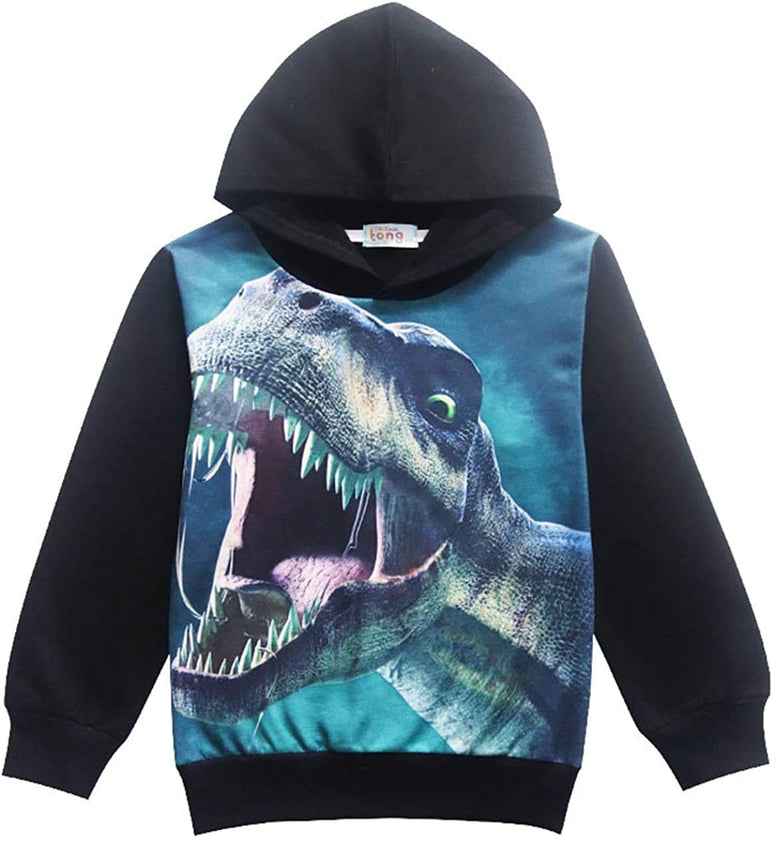 Boys Sweatshirts Dinosaur Hoodie Tops Toddler Hooded T-Shirts Casual Hoodies Long Sleeve Outdoor Outfit     3 years