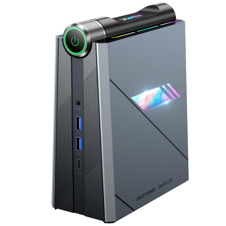 Mini Gaming PC Intel 9 11900h RGB Lights/WiFi6/BT5.2/Dual Channel/3 Modes Mini Desktop