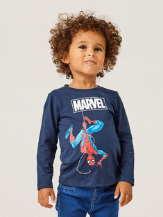 name it Boy's Nazir Spiderman Long-Sleeves Top