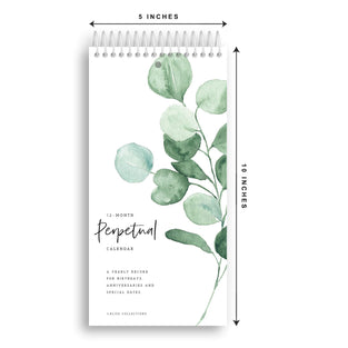 Bliss Collections Perpetual Calendar, Important Dates to Remember, Greenery Monthly and Daily Wall Hanging Organizer for Important Dates, Birthdays, Anniversaries and Special Days, 5