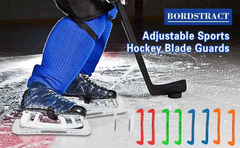 BORDSTRACT Adjustable Skate Guards Ice Skating Guards and Soft Skate Blade Covers, Universal Skate Guards for Figure Skating or Hockey